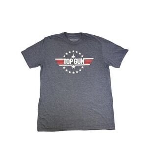Top Gun Movie Graphic T-Shirt Mens Large Charcoal Grey Heather Short Sleeve LG